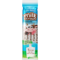 Milk Straws Cookies & Creme 5ct - 1 Each