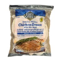 First Street Chicken Breast, with Rib Meat, Ice Glazed, Boneless/Skinless - 64 Ounce