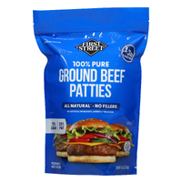 First Street Beef, Ground, 75/25, Patties - 5 Pound