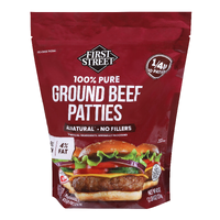 First Street 96/4 Beef Patties - 40 Ounce