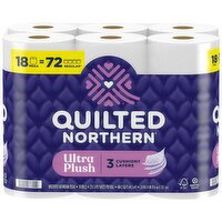 Quilted Northern Toilet Paper, Unscented, Mega Rolls, 3-Ply - 18 Each