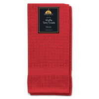 Red Waffle Terry Dishtowel - 2 Each