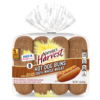 Natures Harvest Wheat Hot Dog Bun - 16 Ounce