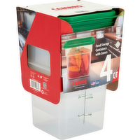 Cambro Square Food Container with Lid 4 qt - 3 Each