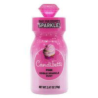 CandiFetti Pink Edible Sparkle Dust w/Figural Lid - 2.47 Ounce