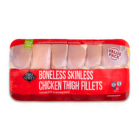 First Street Boneless Skinless Chicken Thighs, Avg - 4.27 Pound