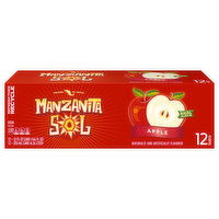 Manzanita Sol Soda, Apple - 12 Each