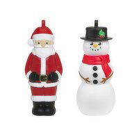 Santa and Snowman Ornaments - 1.74 Ounce