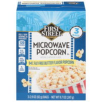 First Street Microwave Popcorn, Butter - 3 Each