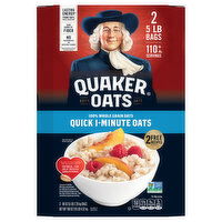 Quaker Oats Oats, 100% Whole Grain, 2 Each