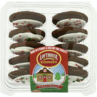 Lofthouse Chocolate Cookies, Frosted, Holiday - 13.5 Ounce