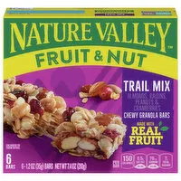 Nature Valley Granola Bars, Chewy, Trail Mix, Fruit & Nut, 6 Each