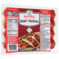 Cacique Beef Chorizo, Traditional, 4 Each