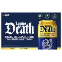 Liquid Death Tea/Lemonade, Dead Billionaire - 6 Each