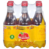 Sidral Mundet Soda, Apple, 6 Pack, 6 Each