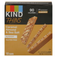 Kind Bars, Gluten Free, Caramel Almond & Sea Salt, Thins, 7.4 Ounce