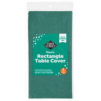 First Street Green Plastic Rectangle 54 Inch x 108 Inch Table Cover