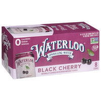 Waterloo Sparkling Water, Black Cherry - 8 Each