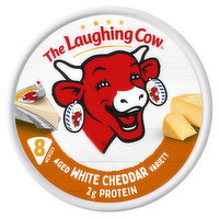 The Laughing Cow Creamy White Cheddar Variety Spreadable Cheese Wedges, 5.4 oz Box (8 Count) - 8 Each