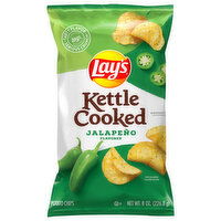 Lay's Potato Chips, Kettle Cooked, Jalapeno Flavored - 8 Ounce