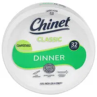 Chinet Paper Dinner Plate 10 3/8in (32 Count), 32 Each