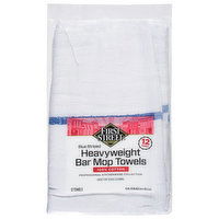 First Street Bar Mop Towels, Heavyweight, Blue Striped, 12 Each