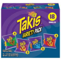 Takis Tortilla Chips, Assorted, Variety Pack - 18 Each