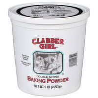 Clabber Girl Baking Powder, Double Acting - 5 Pound