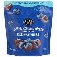 First Street Blueberries, Milk Chocolate Covered - 8 Ounce