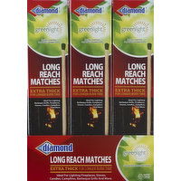 Diamond Matches, Long Reach, Extra Thick, 75 Each