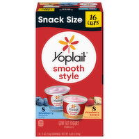 Yoplait Smooth Style Low Fat Blueberry/Strawberry Banana Snack Size Yogurt - 16 Each