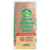 Sun Harvest Lunch Bags, Brown, Giant - 50 Each