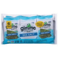 gimMe Seaweed Snacks, Roasted, Sea Salt, 6 Value Pack, 6 Each