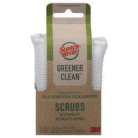 Scotch-Brite Scrubbers, Non-Scratch, Greener Clean, All Purpose - 3 Each