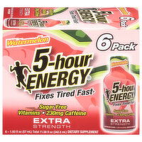 5-Hour Energy Sugar Free Extra Strength Watermelon Energy Shot - 6 Each