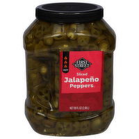 First Street Jalapeno Peppers, Sliced, Hot - 99 Fluid ounce