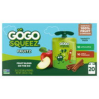 GoGo Squeez Applesauce, Fruit on the Go, Variety Pack, Family Size - 20 Each