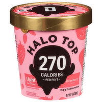 Halo Top Strawberry Flavored Light Ice Cream