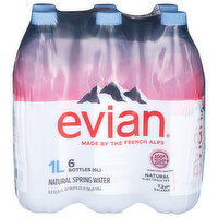 Evian Natural Spring Water - 6 Each