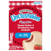 Smucker's Sandwich, Peanut Butter & Strawberry Jam, 4 Each