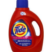 Tide Detergent, HE Turbo Clean, Fresh Coral Blast - 100 Ounce