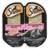 Sheba Cat Food, Premium, Gourmet Salmon Entree, Cuts in Gravy - 1 Each