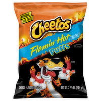 Cheetos Cheese Flavored Snacks, Flamin' Hot Flavored, Puffs - 2.625 Ounce