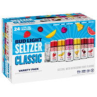 Bud Light Seltzer Seltzer Variety Pack, Hard Seltzer, Gluten Free, 24 Pack, 12 FL OZ Slim Cans, 5% ABV - 24 Each