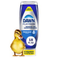 Dawn Platinum EZ-Squeeze Dish Soap, Fresh Rain - 18 Ounce