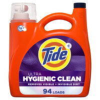 Tide + Detergent, Spring Meadow, Hygienic Clean, Heavy 10X Duty - 132 Fluid ounce