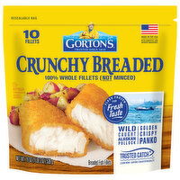 Gorton's Fish Fillets, Crunchy Breaded - 10 Each