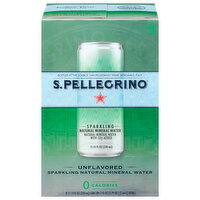 S.Pellegrino Sparkling Natural Unflavored Mineral Water - 8 Each