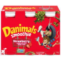 Danimals Smoothie, Strawberry - 6 Each