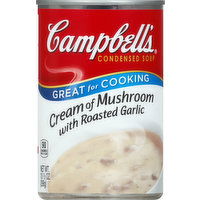 Campbell's Soup, Cream of Mushroom with Roasted Garlic, Condensed - 10.5 Ounce